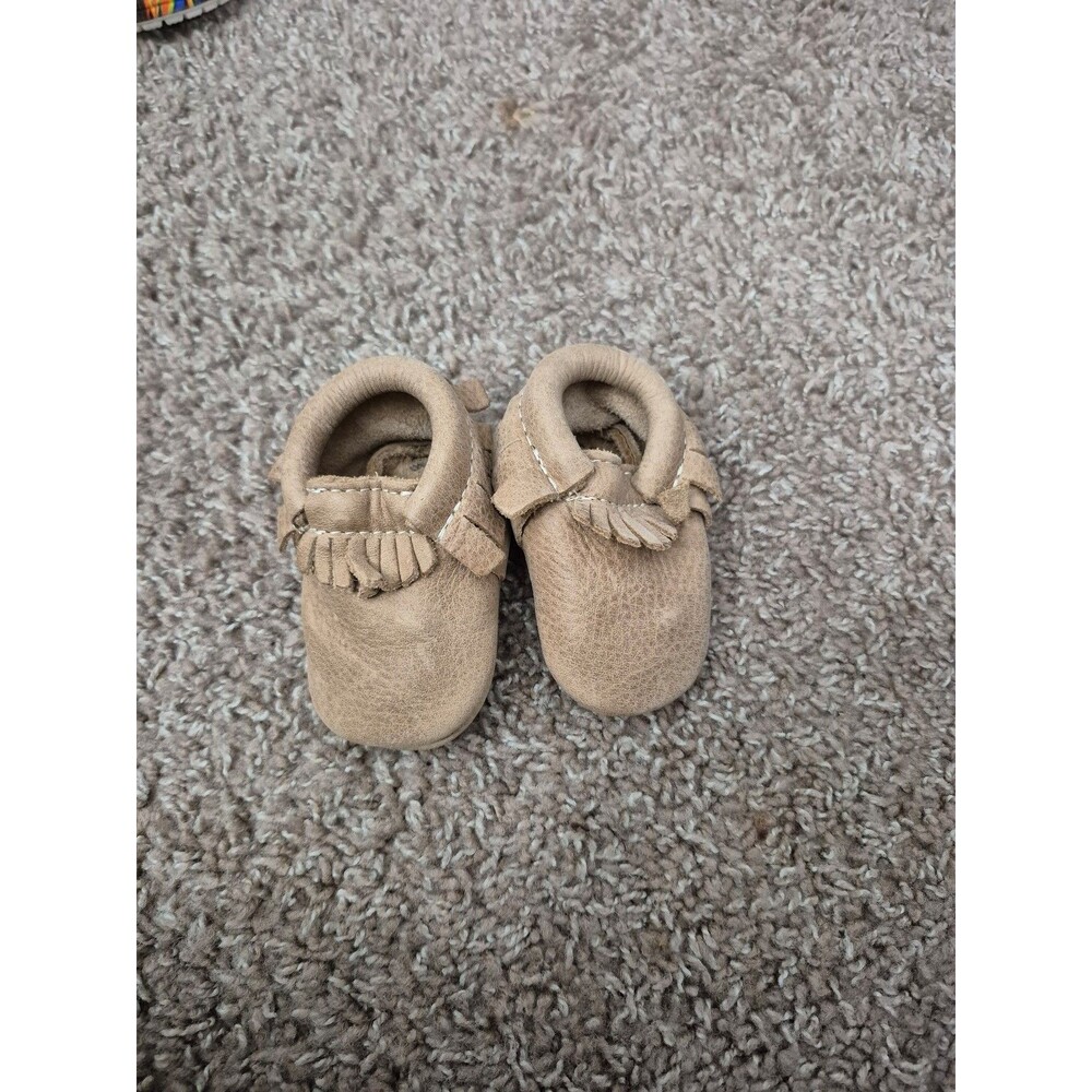 Freshly picked moccasins size 2 leather tan